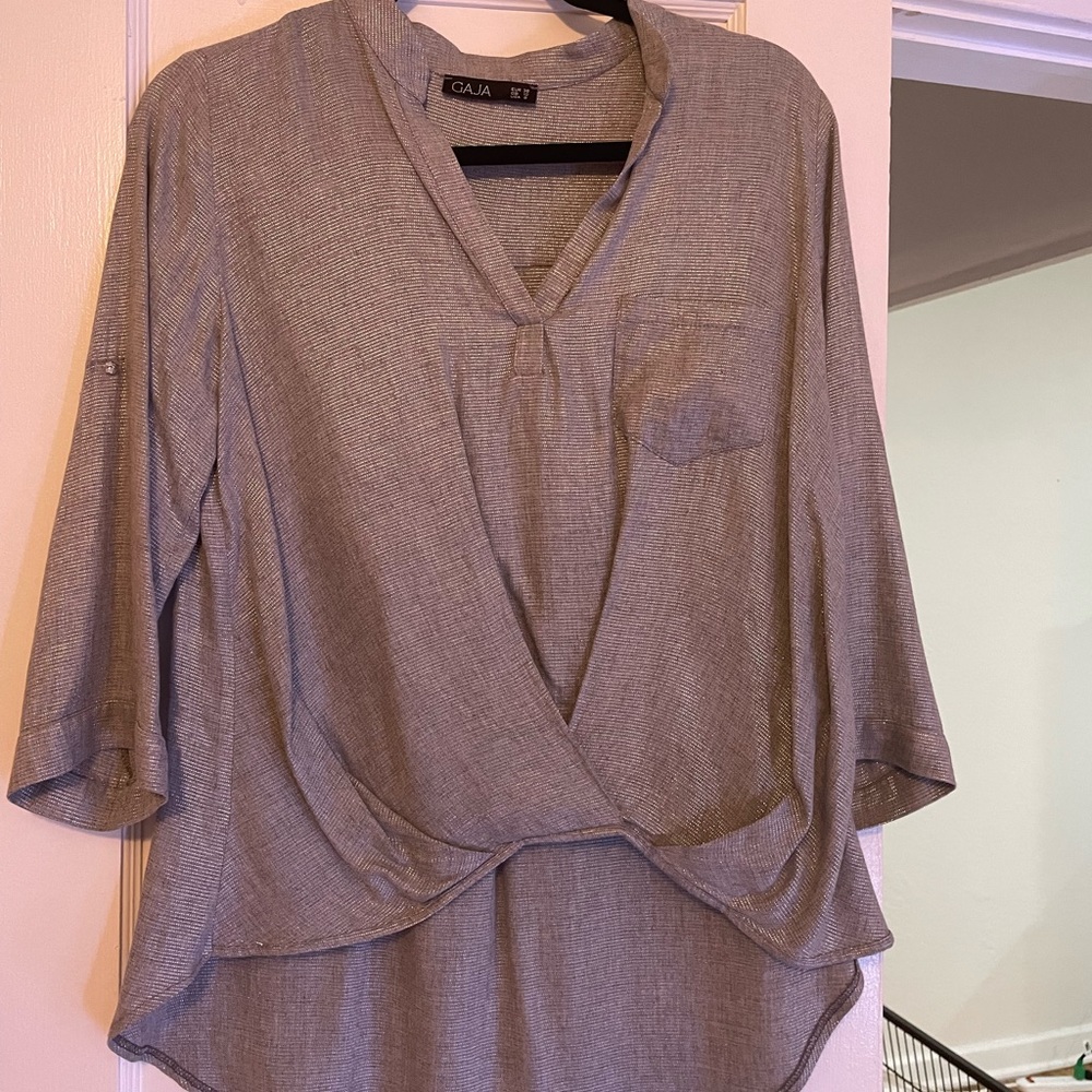 Grey asymmetrical shirt